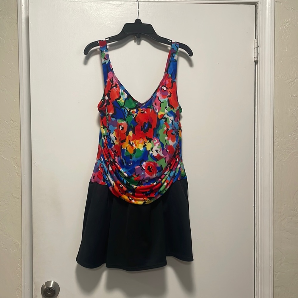 Suddenly Slim By Catalina Floral Swimsuit Women’s Size XL 16-18